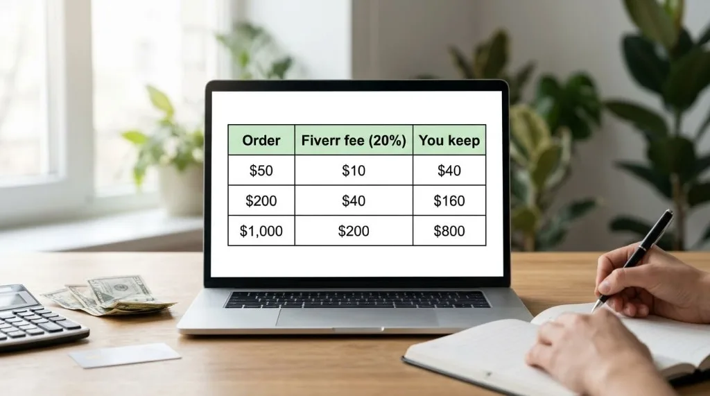 Fiverr Fees for Freelancers