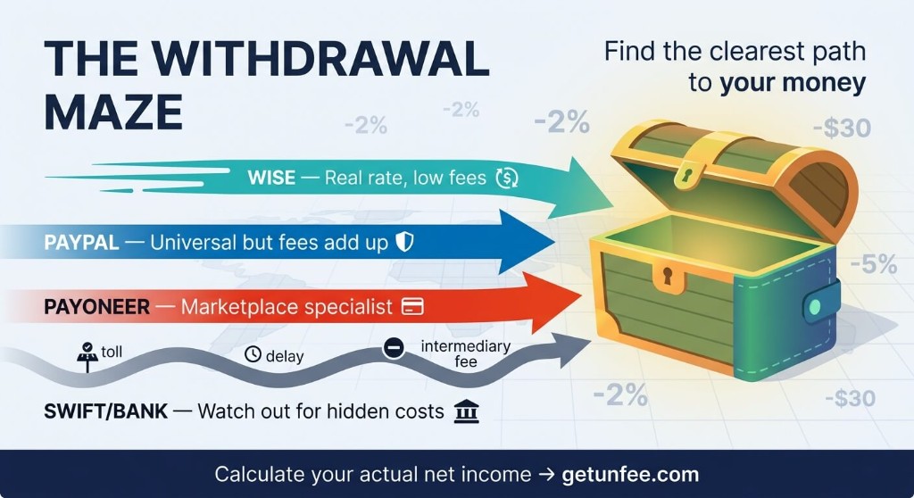 Wise vs PayPal vs Payoneer: Best Withdrawal Method for Freelancers